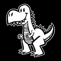 dinosaurus tyrannosaurus rex, t-rex cartoon vector