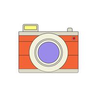 Camerapictogram voor uw project in retro-kleur vector