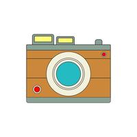 Camerapictogram voor uw project in retro-kleur vector