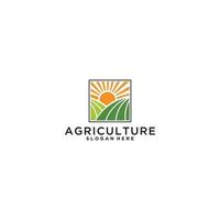 landbouw logo sjabloon op witte achtergrond vector