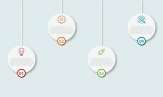 presentatie zakelijke infographic sjabloon met 4 opties. vectorillustratie. vector