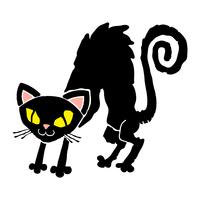 Halloween zwarte kat vector