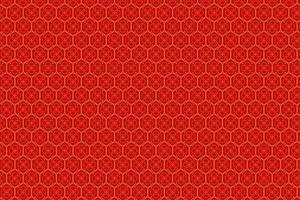 Chinees vectorpatroon, traditioneel patroon, traditionele textuur, rode en gouden achtergrond vector
