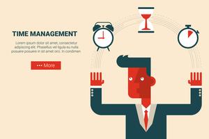 Tijd management concept vector