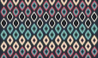 geometrische etnische oosterse ikat patroon traditioneel ontwerp voor achtergrond,tapijt,behang,kleding,inwikkeling,batik,stof,vector illustration.embroidery stijl. vector