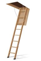 houten ladder naar de zolder vectorillustratie vector