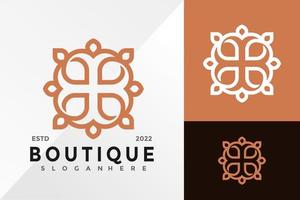 boutique ornament logo ontwerp vector illustratie sjabloon