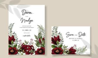 elegant bloemenontwerp voor trouwkaarten vector