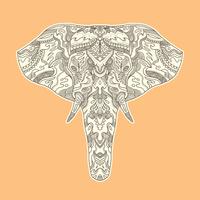 Geschilderde olifant illustratie. vector