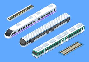 Isometrische trein Clip Art Vector