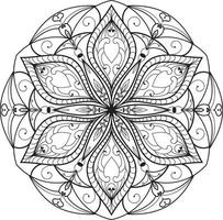 cirkelvormige bloem mandala op wit gratis vector