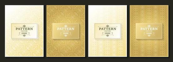 gouden ornament patroon cover collectie vector