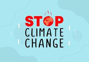 stop klimaatveranderingsachtergrond voor natuurpromotie om de aarde te redden vector