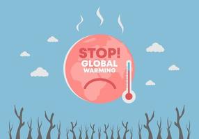 stop opwarming van de aarde achtergrond banner poster voor klimaatverandering vector