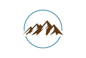 ijs sneeuw of rotsachtige bergheuvel voor extreem kamp expeditie logo ontwerp vector