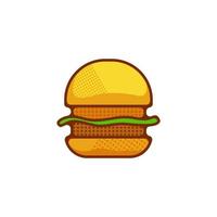 hamburger mascotte logo's, iconen, stickers en t-shirts vector