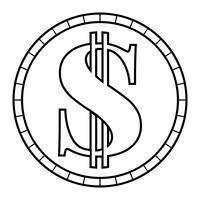 Geld munt Vector Icon