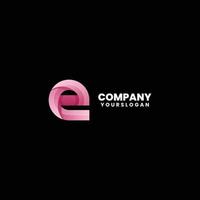kleurrijk modern letter e-logo-ontwerp vector