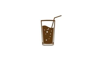 eenvoudige minimalistische vintage retro drankje frisdrank glas logo ontwerp vector