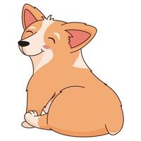 welsh corgi draait cartoon vectorillustratie vector