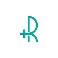 sjabloon voor gezondheidsbrief r-logo vector