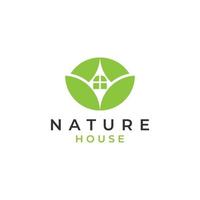 natuurhuis logo ontwerp vector