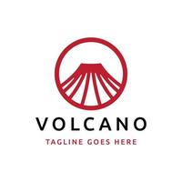 vulkaan berg vector logo ontwerp