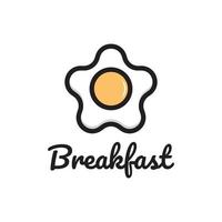 ster ei-logo. ontbijt logo ontwerp vector
