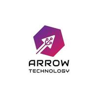 arroww tech logo-ontwerp vector