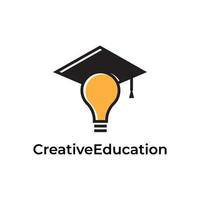 creatief onderwijs vector logo ontwerp