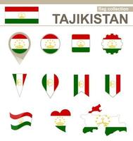 Tadzjikistan vlag collectie vector