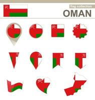 oman vlag collectie vector