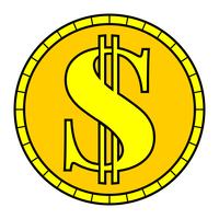 Geld munt Vector Icon