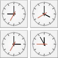 Bewegingen en horloges vector