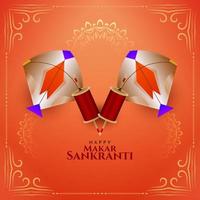 traditionele Indiase makar sankranti festival viering achtergrond vector