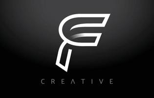 f logo letterpictogram monogram. f letterontwerp met wit lijnmonogram en minimalistische moderne creatieve look vector
