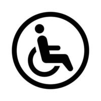 handicap teken geïsoleerd op een witte achtergrond. vector