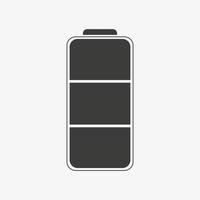 minimalistische zwarte vector icoon van de volle batterij