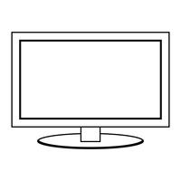 flatscreen vector pictogram