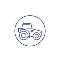 tractor, landbouwmotor vector lijn icoon