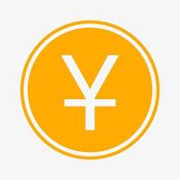 yuan-pictogram. Chinees valutasymbool. vectorillustratie. munt symbool. vector