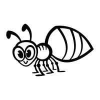 Cartoon mier insect bug vector