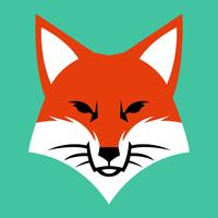 Fox gezicht logo vector pictogram