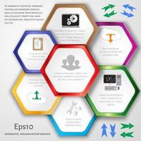 vector cirkel zeshoek infographic.