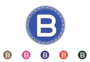 b letter logo en pictogram ontwerpsjabloon vector