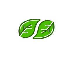 Natuurlijke blad Logo pictogram Vector