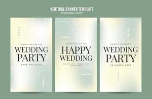 instagram verhaal bruiloft uitnodiging webbanner sjabloon retro hellingen elegantie abstract wazig ruimte gebied vector