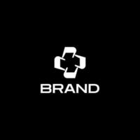 dynamisch zwart eenvoudig logo-ontwerp vector