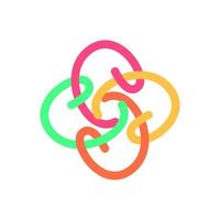 lijn kleurrijk eenvoudig logo-ontwerp vector
