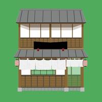 japans huis en restaurant vintage stijl. vector illustratie eps10